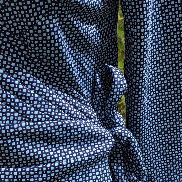 Isaac Mizrahi for Target Blue Print Wrap Dress, size M - Picture 5 of 15